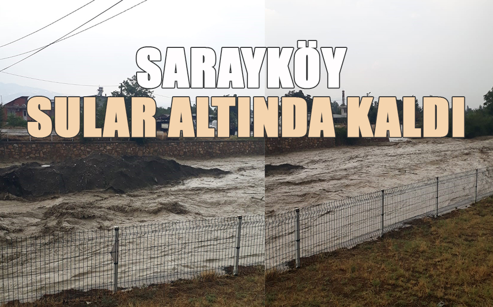 Sarayköy'de fırtına ve etkili yağış hayatı olumsuz etkiledi